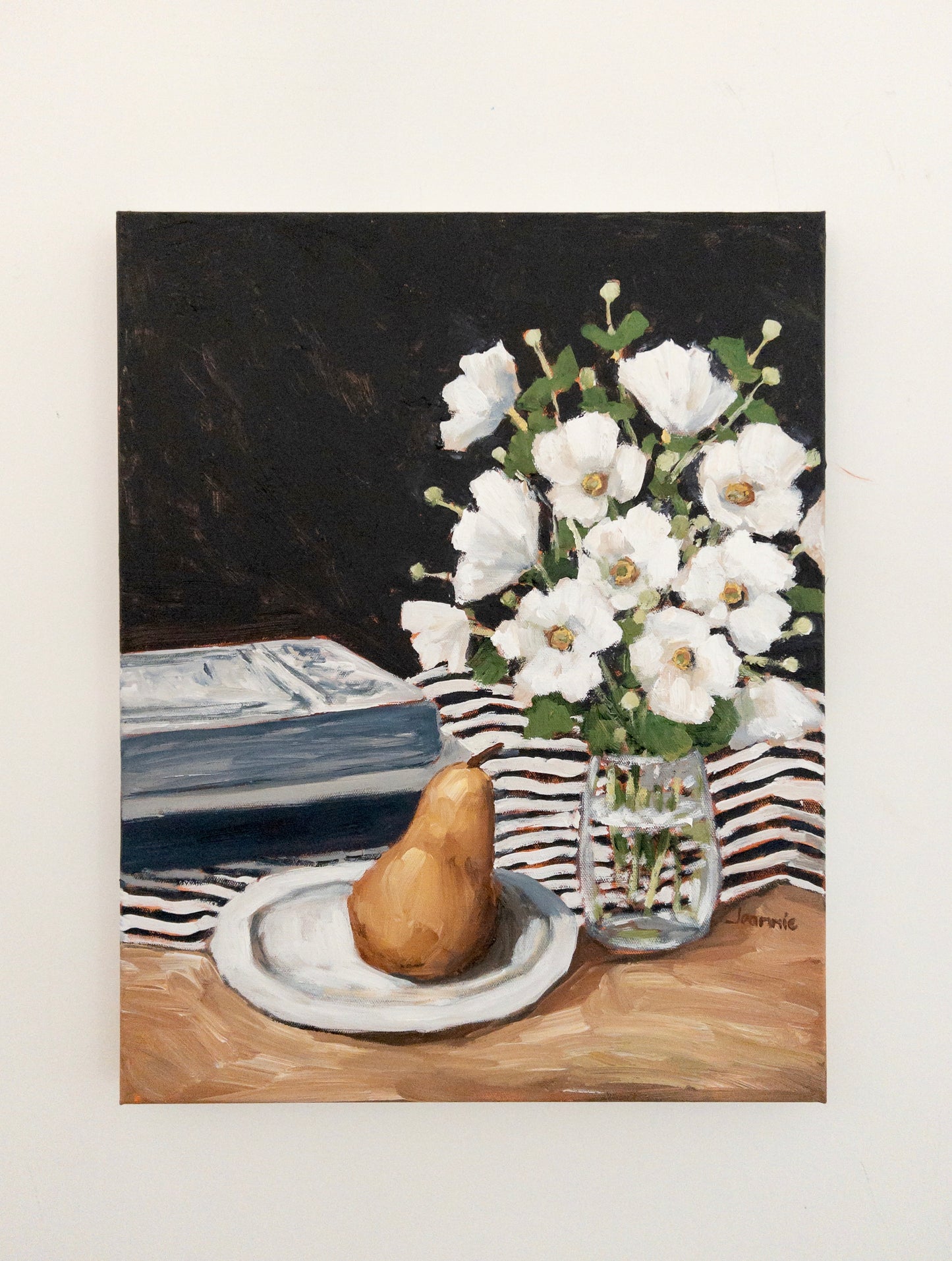 Windflowers and a pear