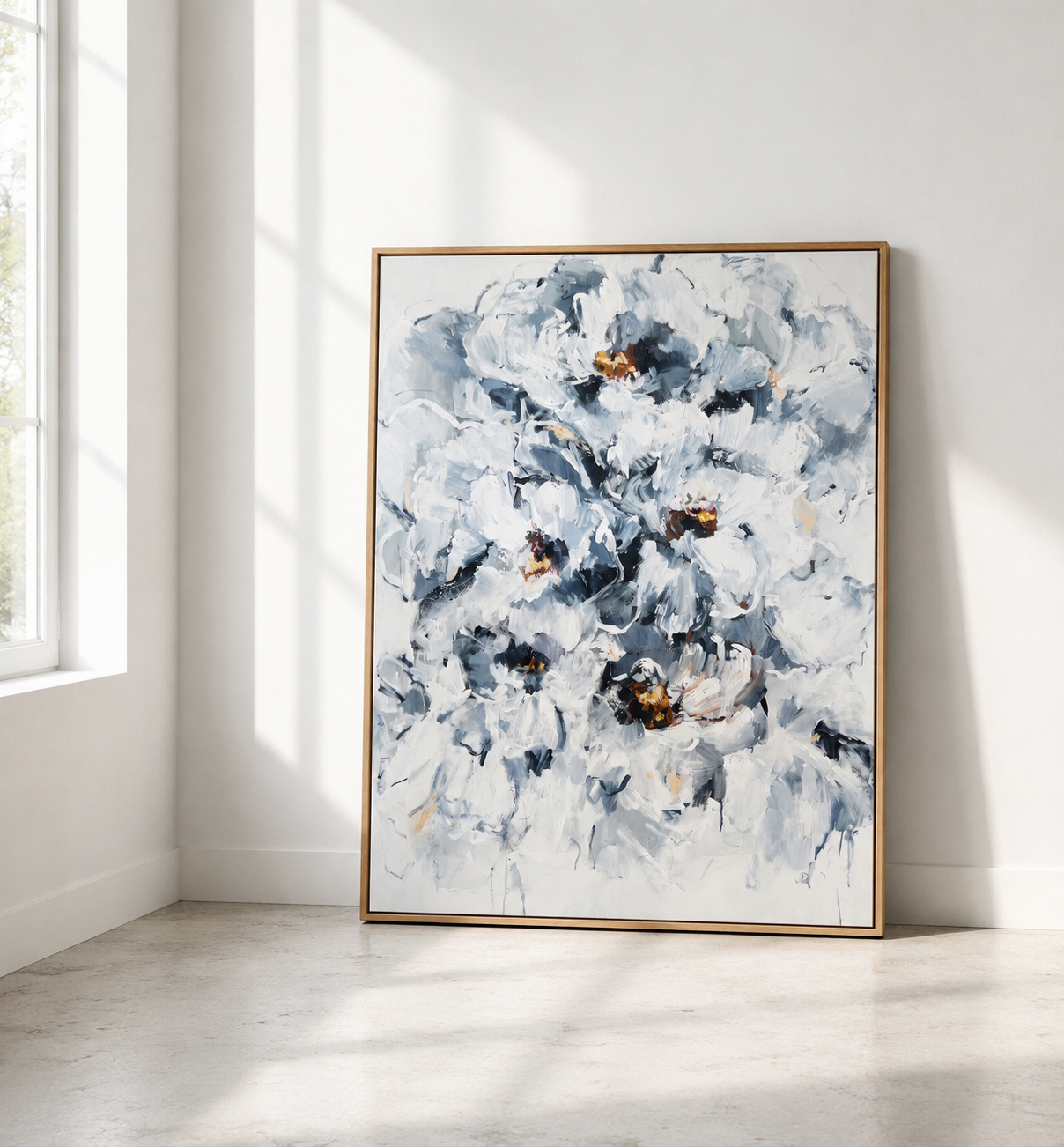 Abstract floral painting 