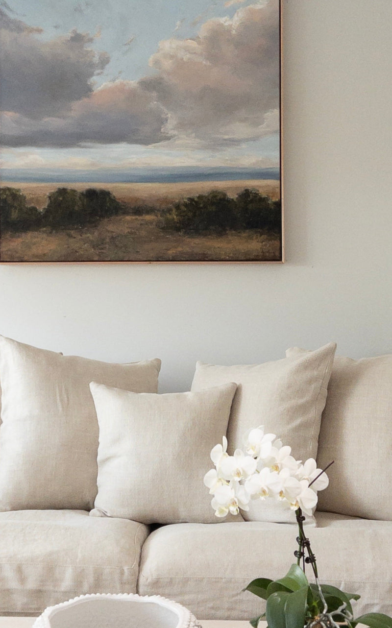 Faraway Calm original painting detail, acrylic on canvas by Art by Jeannie