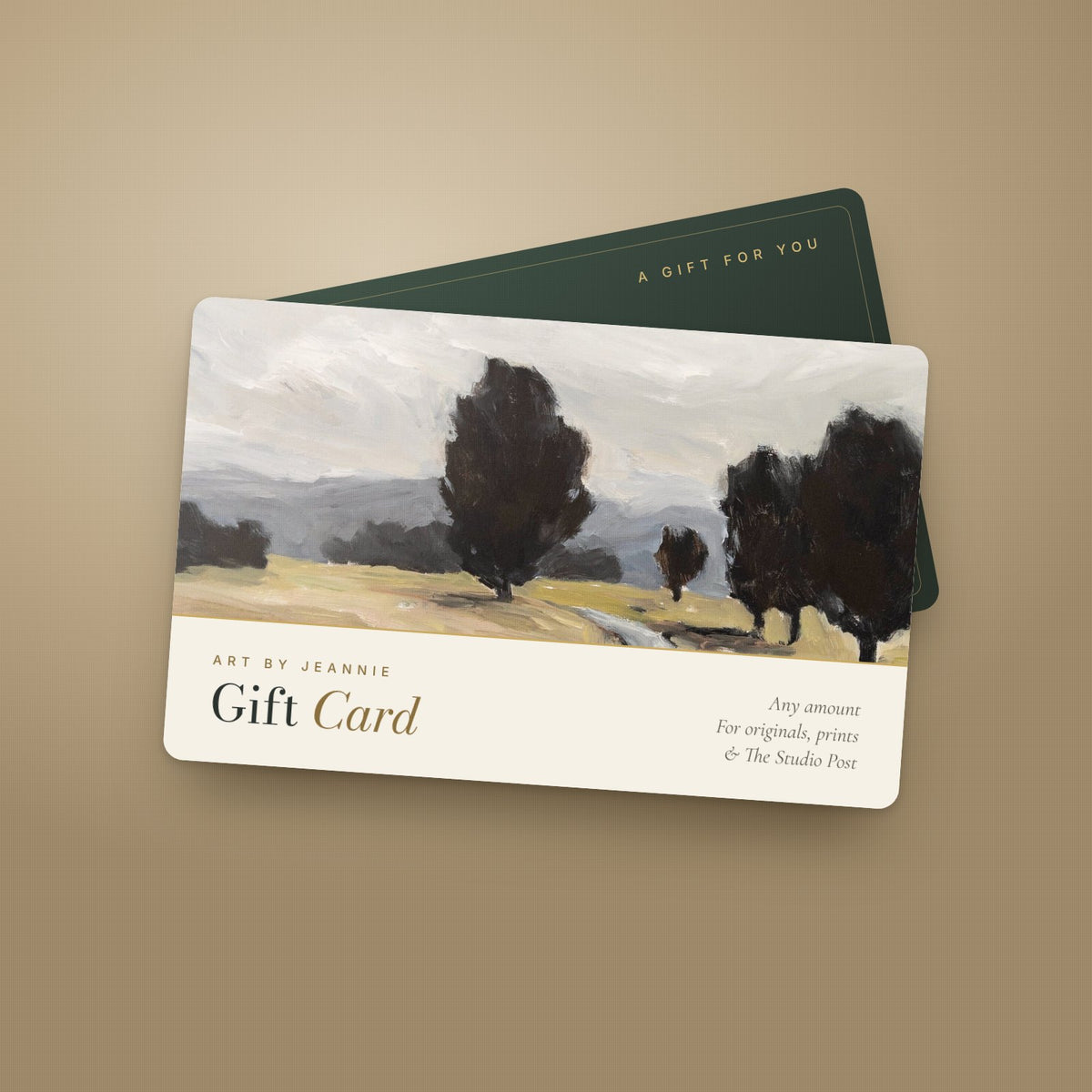 Art by Jeannie gift card featuring the painting Country Meadow