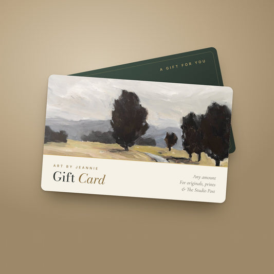 Art by Jeannie gift card featuring the painting Country Meadow